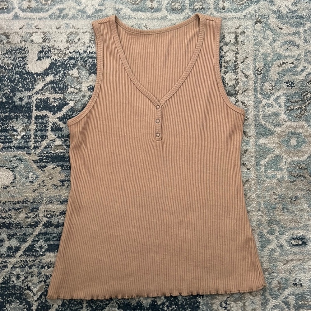 Women’s Amazon Ribbed Tank Top | Dark Khaki, Medium